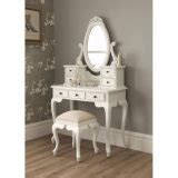 White Vanity Desk with Mirror - Home Furniture Design