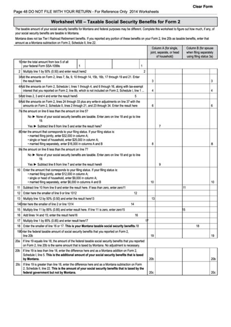 Social Security Taxable Income Worksheet 2021