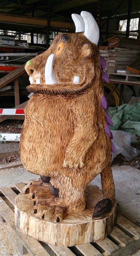 #Gruffalo chainsaw carving by Sally May This large 6 foot Gruffalo has been painted ready to be ...