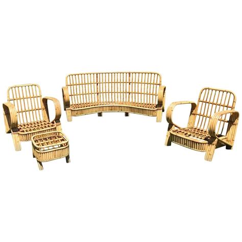 Antique Stick Rattan Set For Sale at 1stDibs