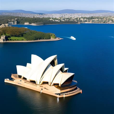 Premium AI Image | An aerial view of the sydney opera house