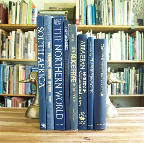 Decorative collection of 7 large hardcover books in dark blue bindings - Free US Shipping ...