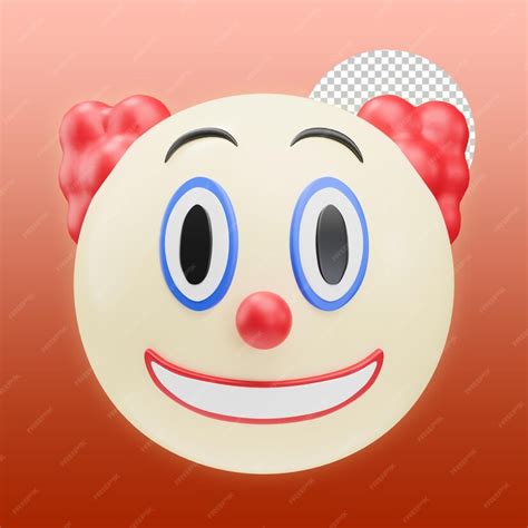 Premium PSD | Clown emoticon 3d illustration