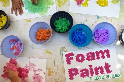 Toddler Art Class: Foam Paint : library makers