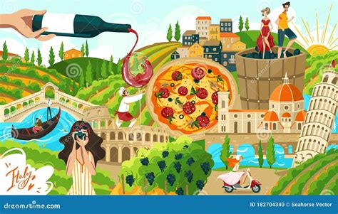 Symbols Of Rome. Cartoon Vector | CartoonDealer.com #46387185