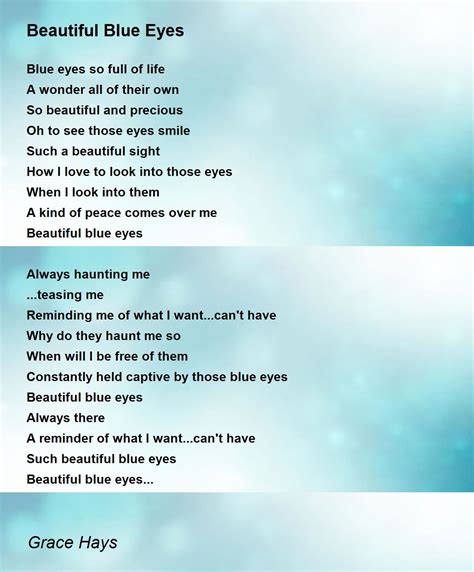 Short Poems For Blue Eyes