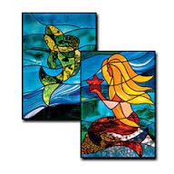 CKE-176 Pisces/Mermaid (Stained Glass Full Size Patterns)