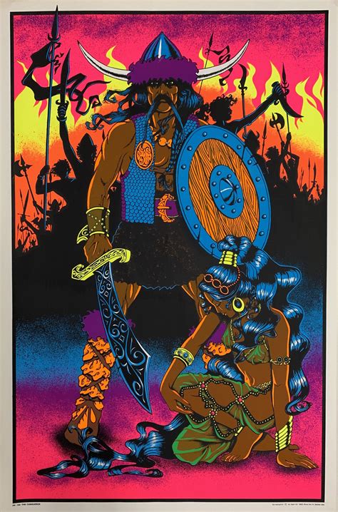 The Conqueror Original 1970s Blacklight Poster 23 x 35 – PosterAmerica ...