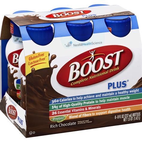 Boost Plus Nutritional Drink, Complete, Rich Chocolate | Drinks ...