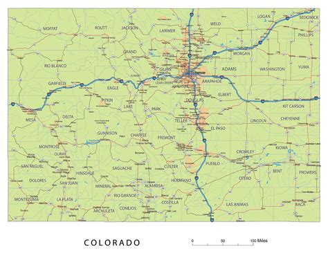 Printable Road Map Of Colorado