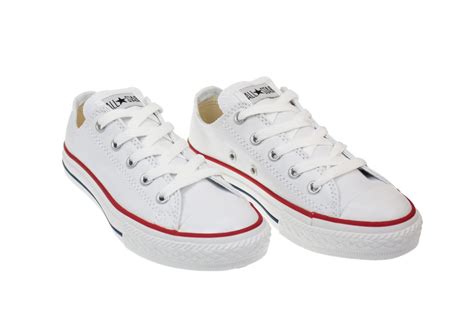 Converse Youth Junior Kids White Canvas Trainers Sneakers Shoes Size 11-2