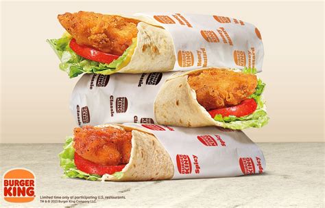 That’s a wrap! Burger King unveils a new chicken ‘sandwich’ in three ...