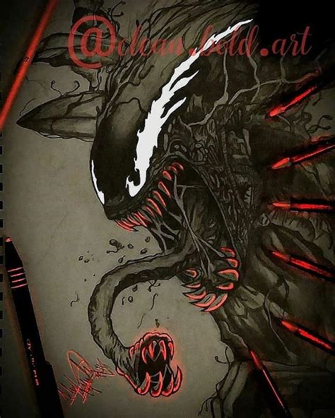 Venom meets alien Digital Art by Alexander Malfatone