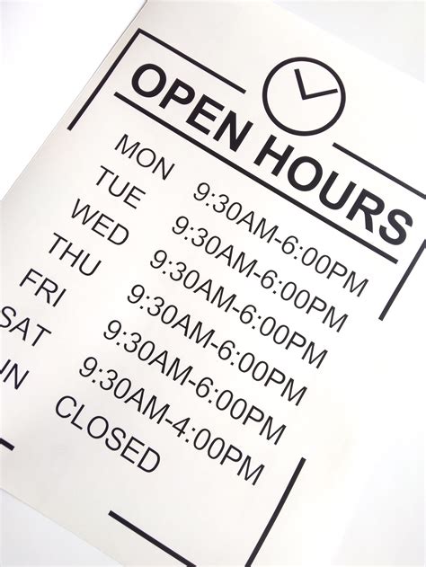 Custom Open Hours Sign Customizable Sign Store Opening - Etsy