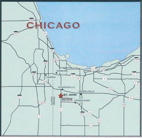 Indiana Chicago Map