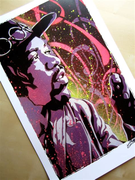 Jimi Hendrix Purple Haze Stencil Art Print - Etsy