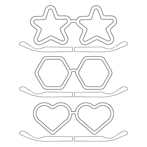 6 Best Images of Sun Glasses Outline Printable - Sunglasses Outline ...