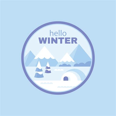 flat winter logo template design 14002188 Vector Art at Vecteezy