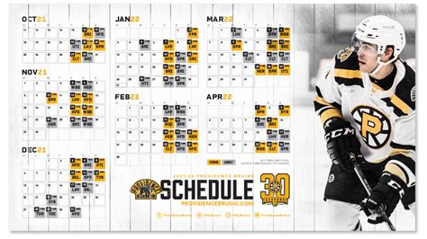 Boston Bruins Printable Schedule 2021 22 Pdf - Printable Schedule