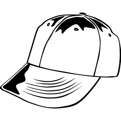 White baseball cap vector image | Free SVG