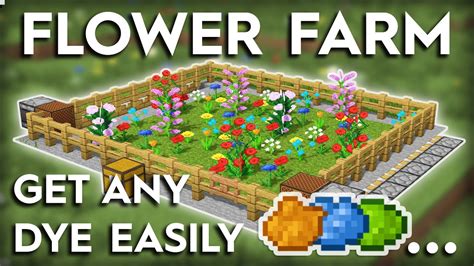 Minecraft Easiest Flower/Dye Farm Tutorial - 1.20+ - YouTube