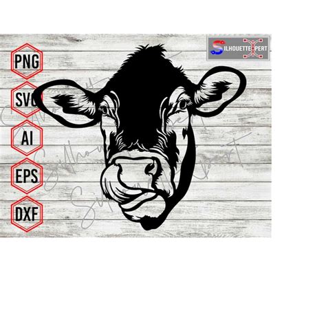 Cow Head svg, Cow svg, Farm Animal svg, Cow Silhouette - Vec - Inspire Uplift