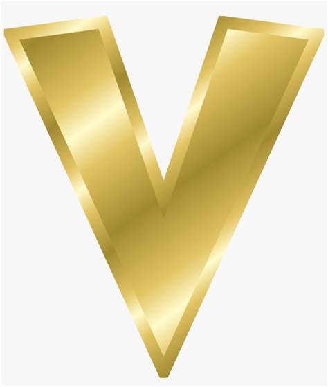 The Influence Of The Alphabet Gold - Golden Letter V Png - Free Transparent PNG Download - PNGkey