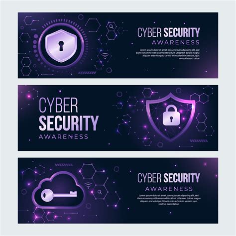 Cyber Security Awareness Banners 12226051 Vector Art at Vecteezy