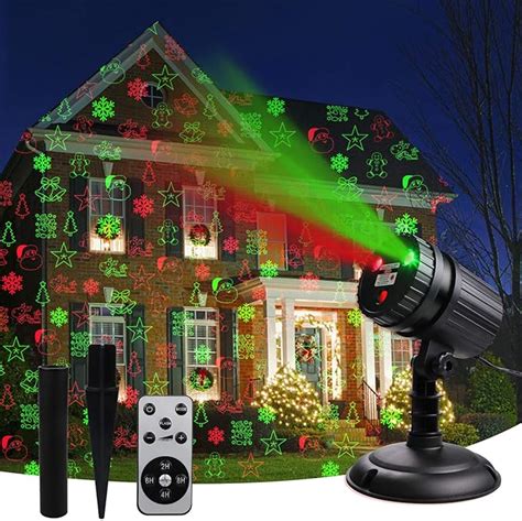 Christmas Projector Lights, 8 Patterns Led Projection Lights with Remote, Landscape Projector ...