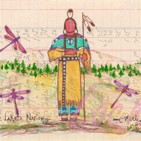 (Fine Art Print) Ledger Art - Her Lakota Nation – Seven Fires Art