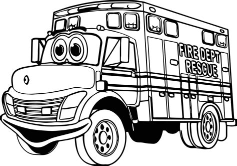 Rescue Truck Coloring Pages Coloring Pages