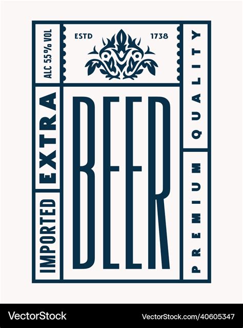 Template label for craft beer Royalty Free Vector Image