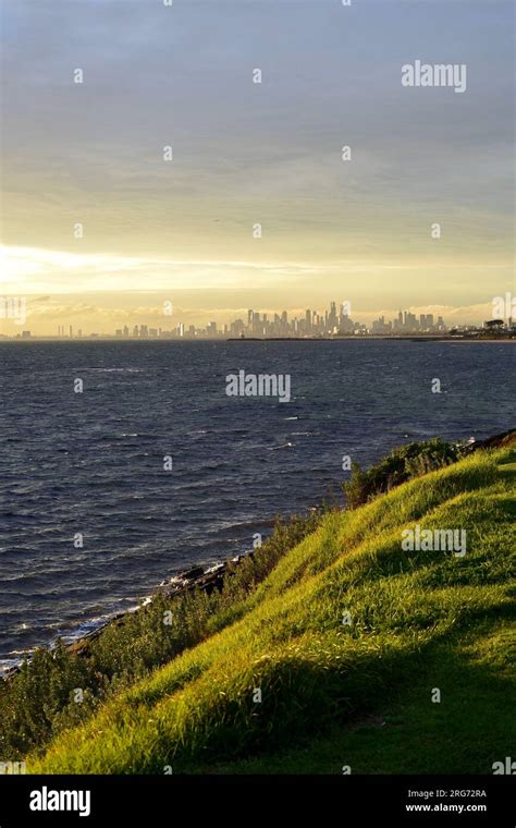 Melbourne city skyline Stock Photo - Alamy