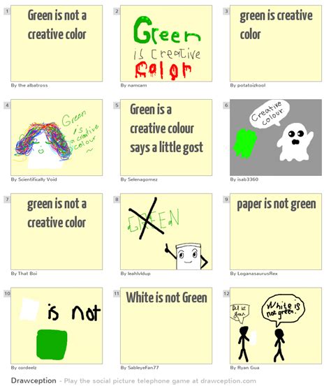 Green is not a creative color - Drawception