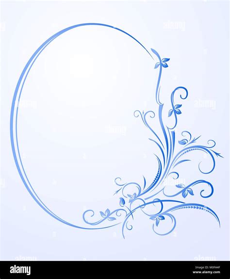 Blue oval frame Stock Vector Image & Art - Alamy