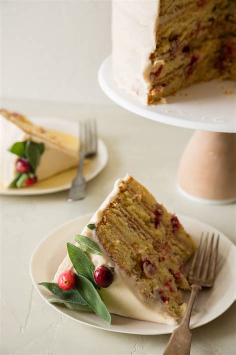 Apple Cranberry Cake with Brown Sugar Buttercream| Spoon Fork Bacon