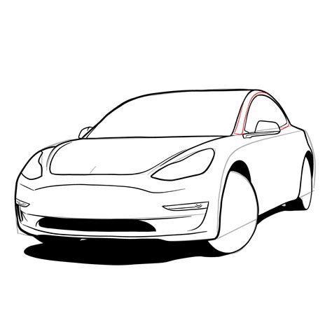 Sketching the Future: How to Draw a 2021 Tesla Model 3