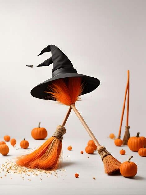 Premium Photo | Seamless witch background with brooms Flying broom for ...