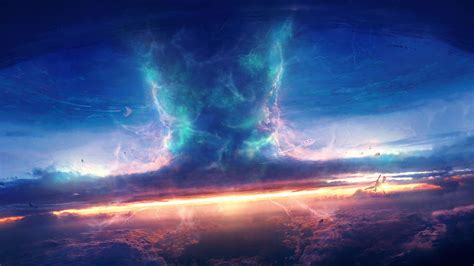 artwork, Fantasy, Art, Clouds, Sunset Wallpapers HD / Desktop and ...