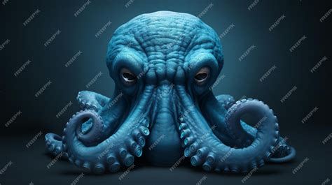 Premium AI Image | A blue octopus