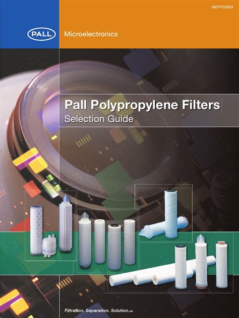 Pall Filter Selection Guide | Filtration | Chemical Engineering