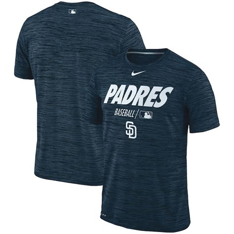 Men's San Diego Padres Nike Navy Authentic Collection Velocity Team Issue Performance T-Shirt