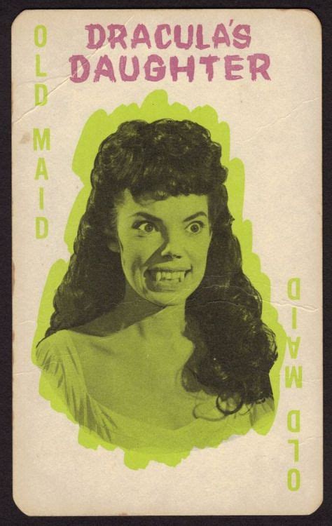 cryptofwrestling: “ Dracula’s Daughter card from Monster Old Maid game from… Dracula, Creepy ...