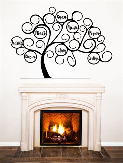 Personalized Tree of Life Family Tree Vinyl Decal Wall Art | Etsy | Decal wall art, Etsy wall ...