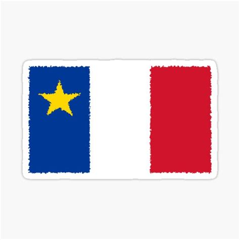 "Acadian Flag" Sticker by ljrigby | Redbubble