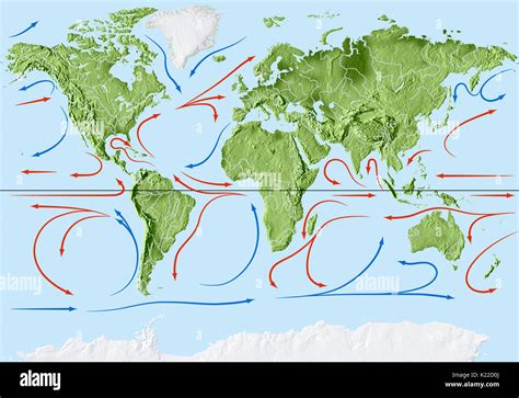 The currents that move, pushed by the prevailing winds, through the upper layers of the oceans ...