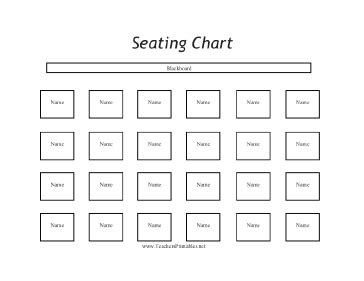 Seating Chart for Substitute | Classroom seating chart template, Seating chart classroom ...