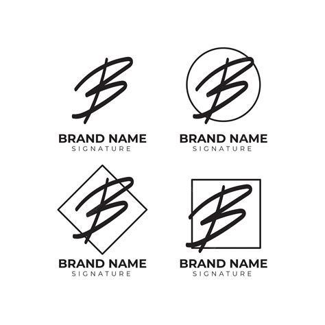 Premium Vector | Stylish letter b signature handwriting logo