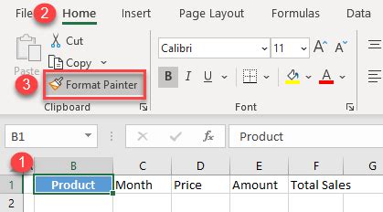 Use Format Painter for Multiple Cells in Excel & Google Sheets ...