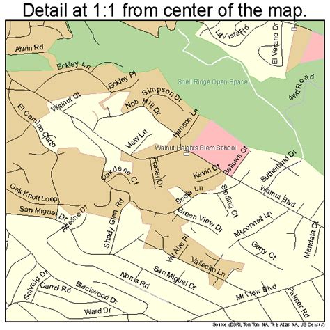 Walnut Creek California Street Map 0683346